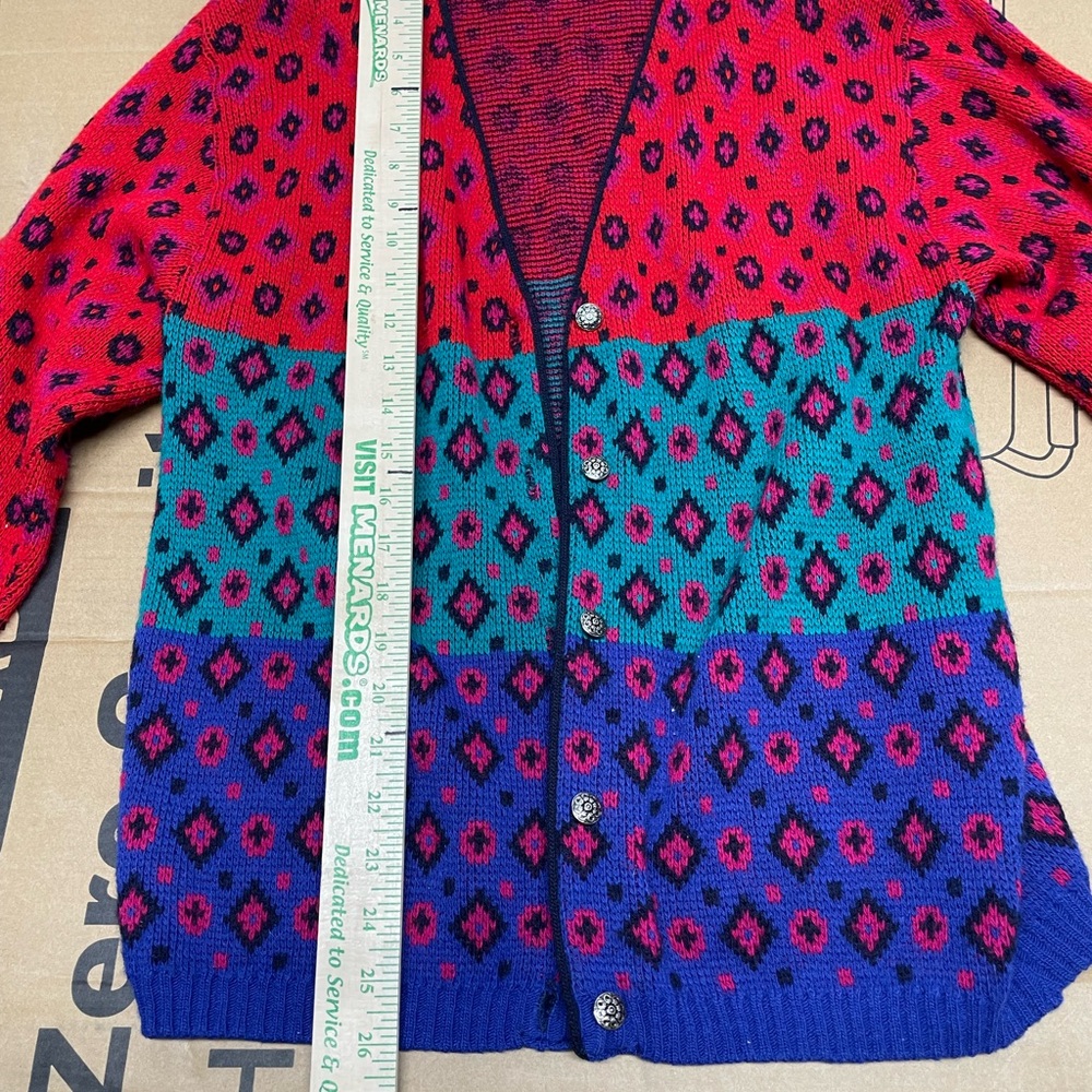 Vintage Vibrant Multicolor Women's Cardigan - Picture 5 of 5